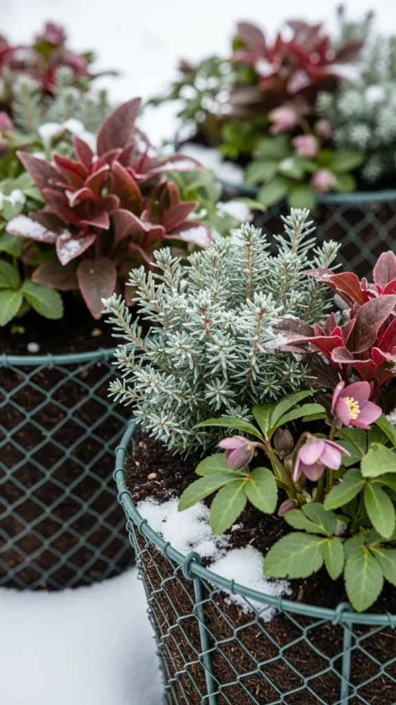 Plastic-Coated Wire Baskets with Liners