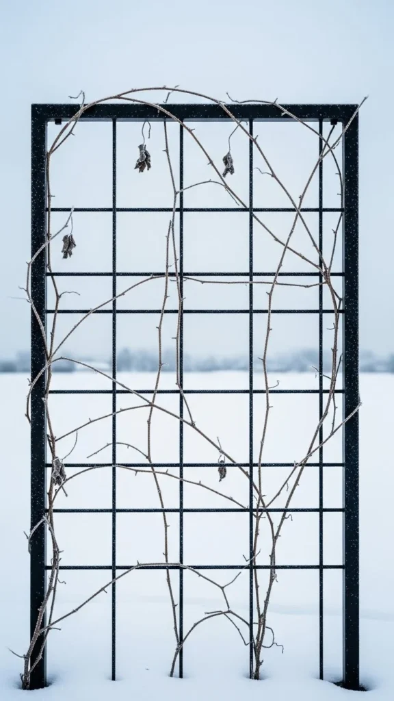 Black Metal Grid Trellis