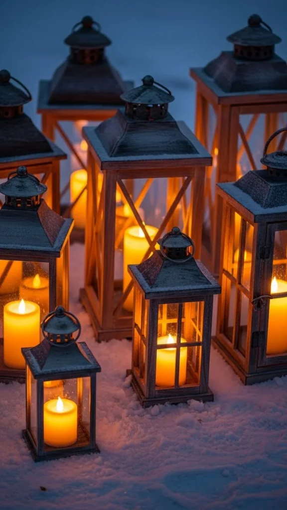 Lanterns Filled With Flickering LED Candles
