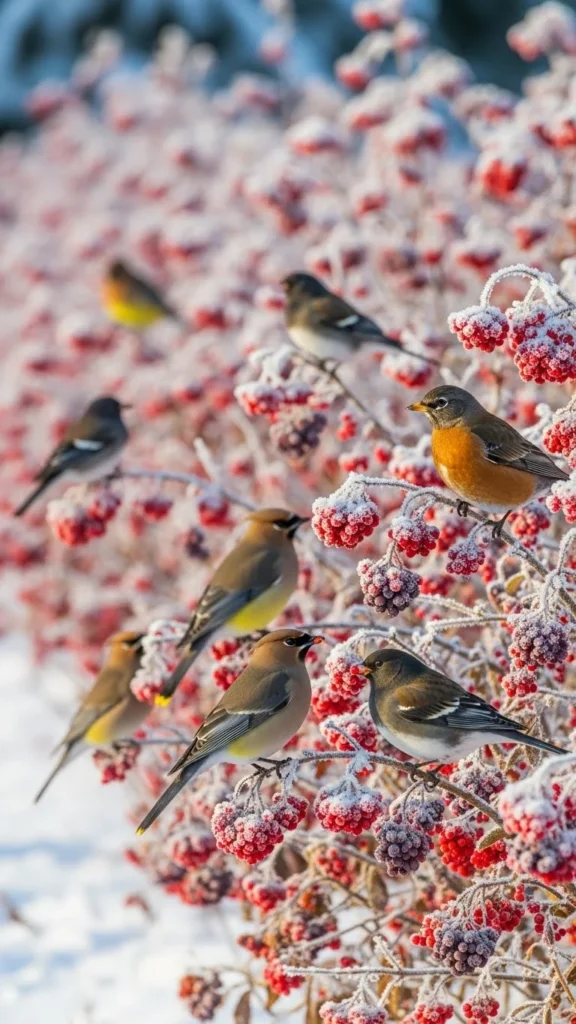 Winter Berry Rows That Feed Birds Naturally
