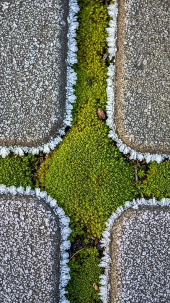 Moss Between Patio Cracks