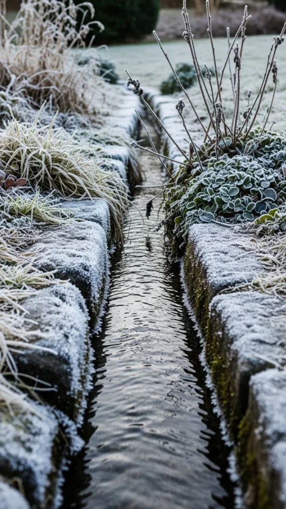 Winter Water Rill with Soft Flow