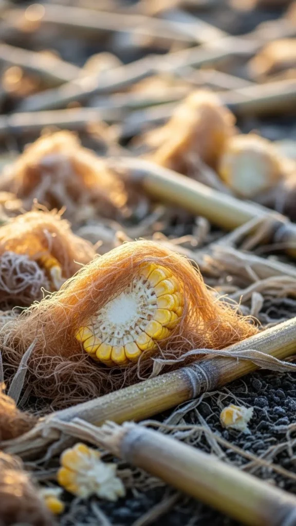  Corn Stalk Choppings for Vegetable Beds