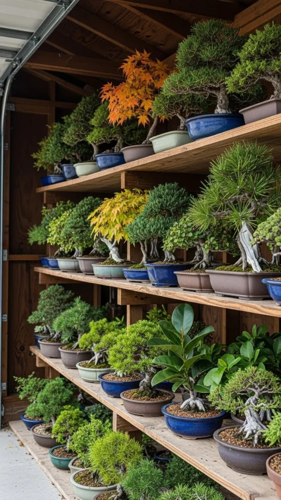 Store Outdoor Bonsai in an Unheated Garage for Harsh Winters