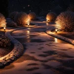 22 Warm Winter Garden Path Lighting Ideas That Feel Cozy