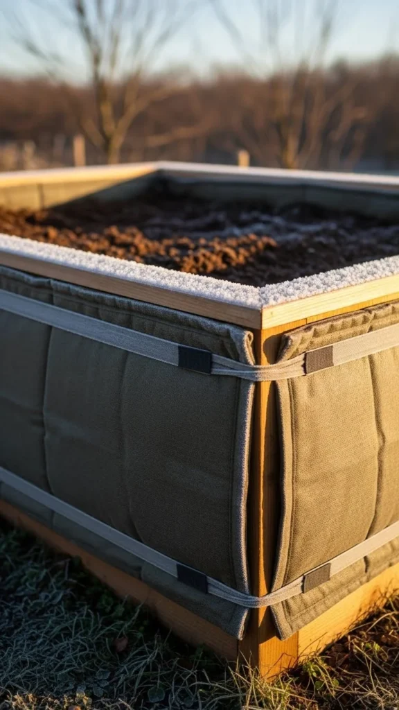 Fabric-Wrapped Wooden Bed