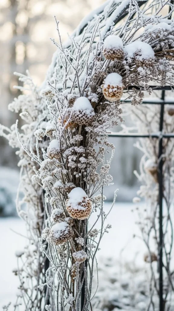 Snow-Dusted Trellis Art