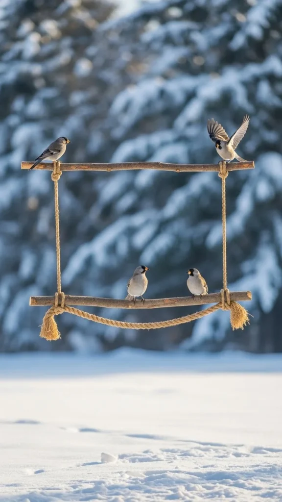  DIY Rope-and-Branch Perch Rails