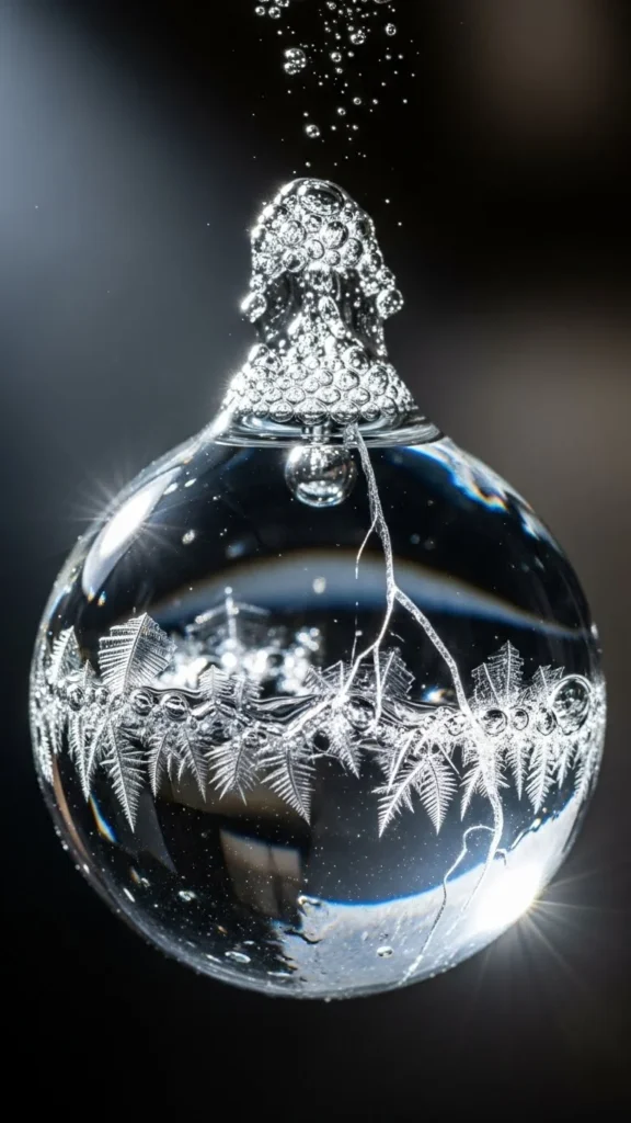 Ice-Wrapped Sphere Fountain