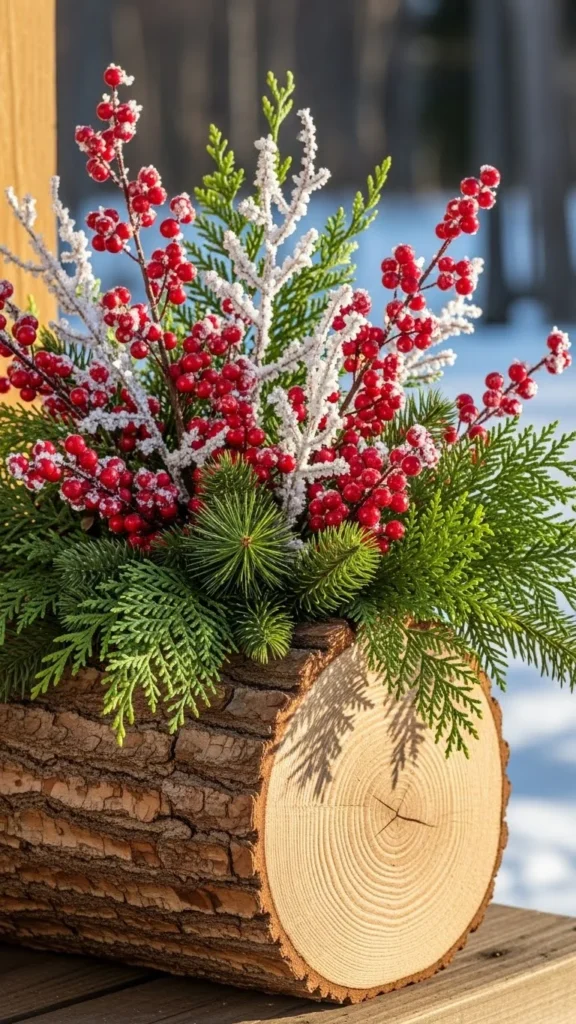 Rustic Log Box Arrangement