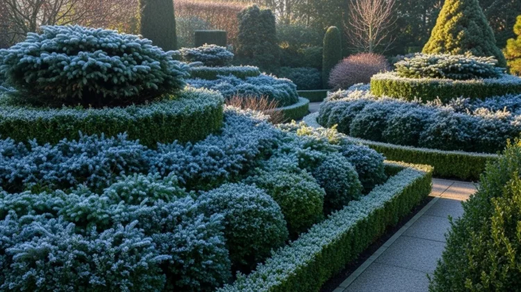 25 Eye-Catching Evergreen Borders That Elevate Your Winter Yard