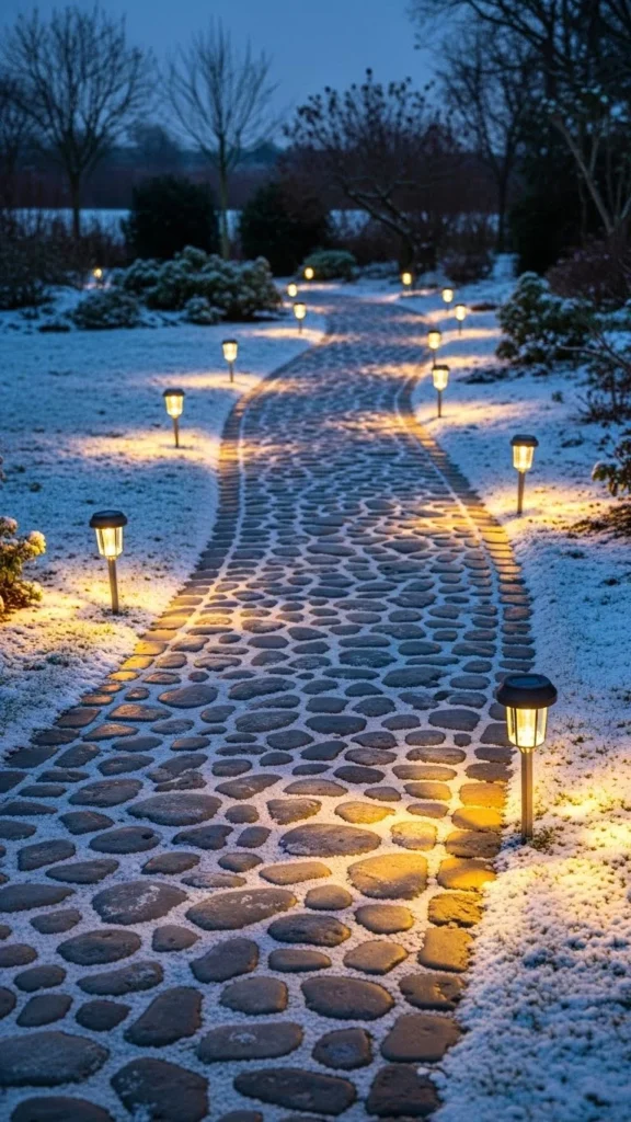 Pathway Solar Stakes With Warm Tones