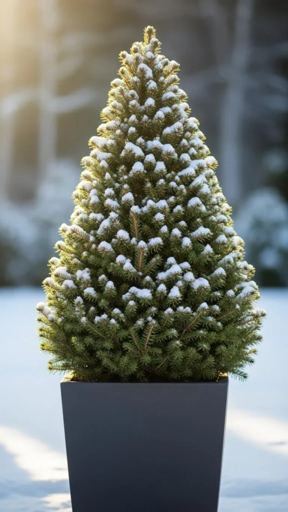 Dwarf Alberta Spruce Cone Topiary