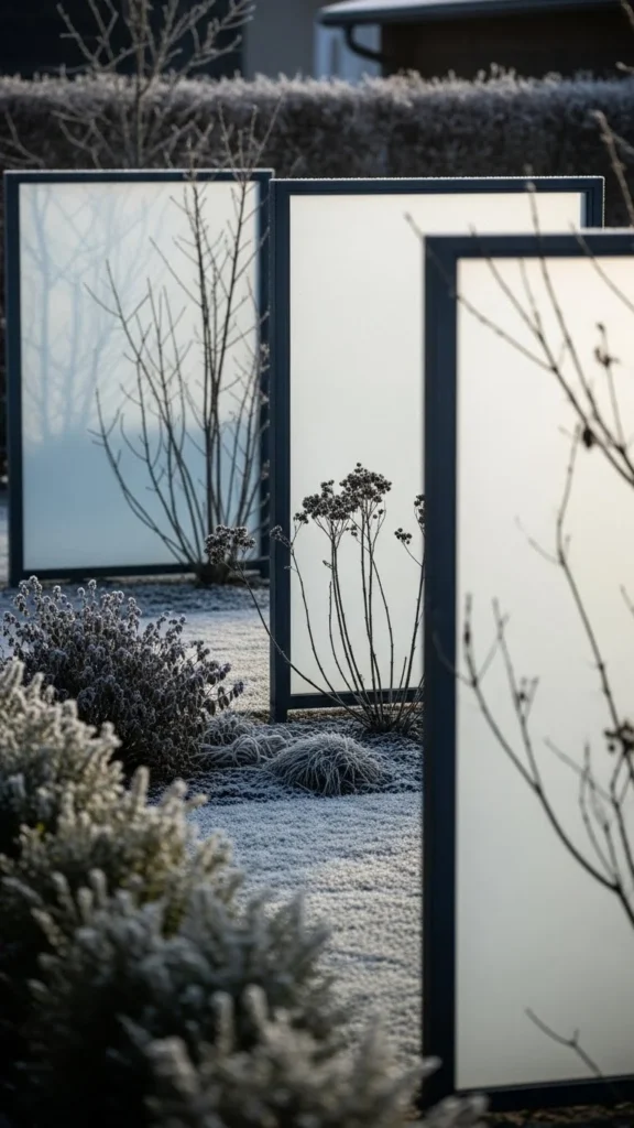Frosted Glass Garden Panels