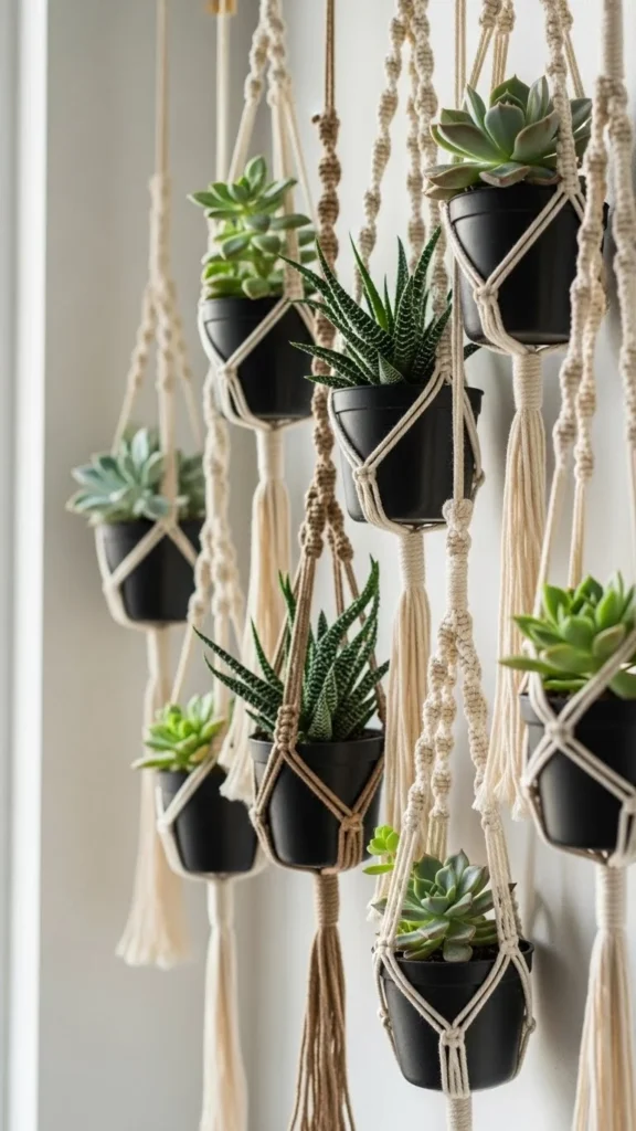 Hanging Macramé Succulent Pods