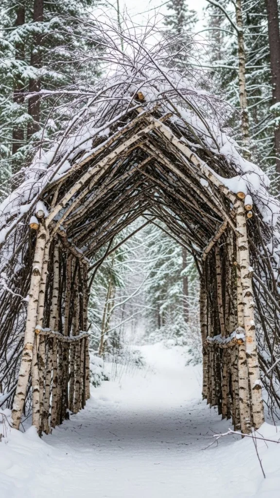 Archway of Birch Branches