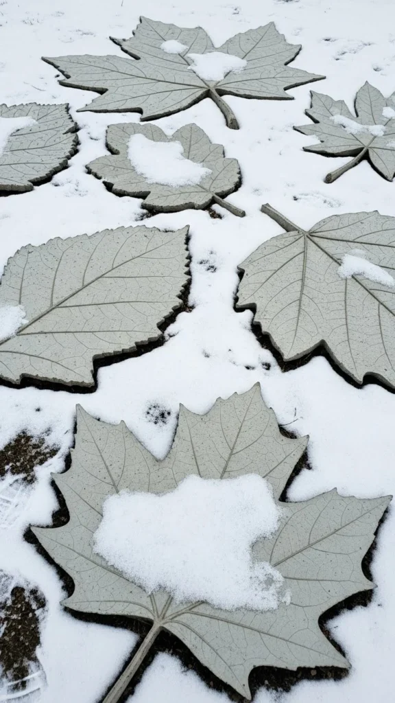  Concrete Leaf Cast Sculpture