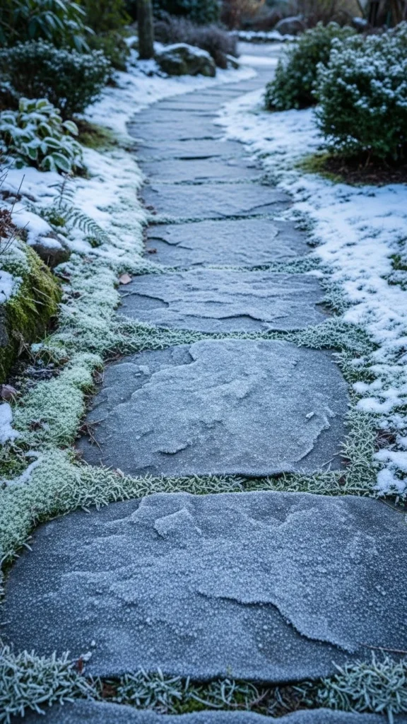 Frosty Flagstone Pathway