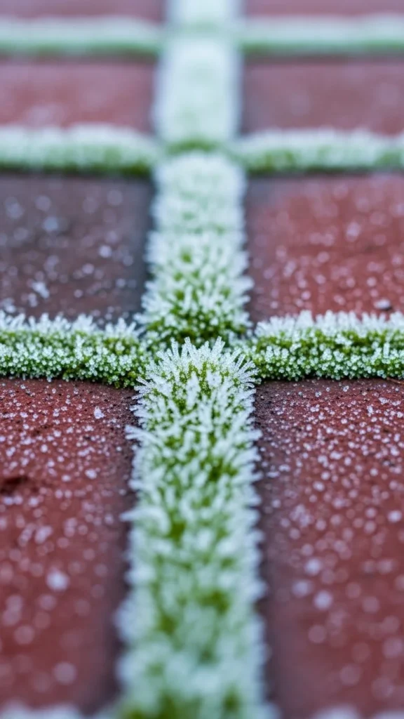 Moss Between Brick Edging