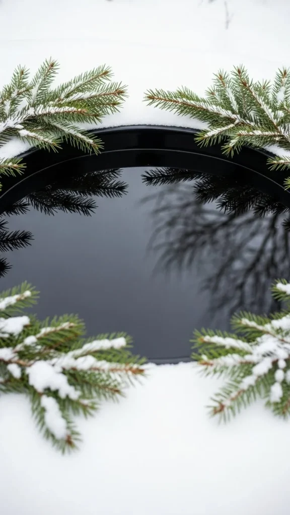 Reflective Black Basin Pond