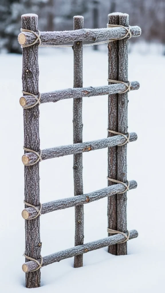 Rustic Log Trellis