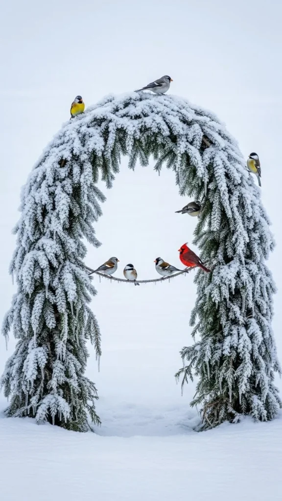 Evergreen Arches for Cozy Pathways