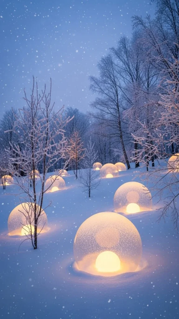 Glowing Snow Globe Corner
