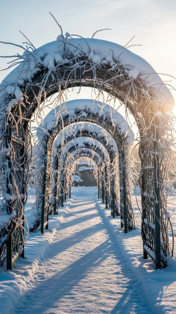 Snow-Dusted Storybook Archway