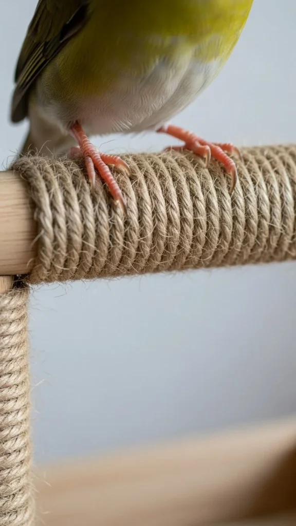 Warm Perches With Wrapped Rope