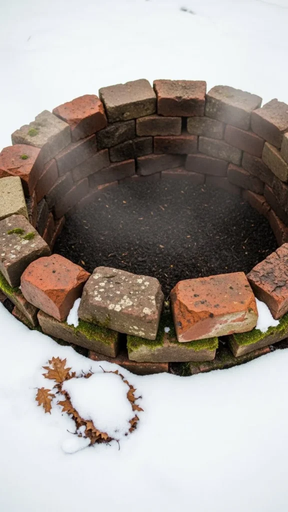 Brick-Lined Compost Pit