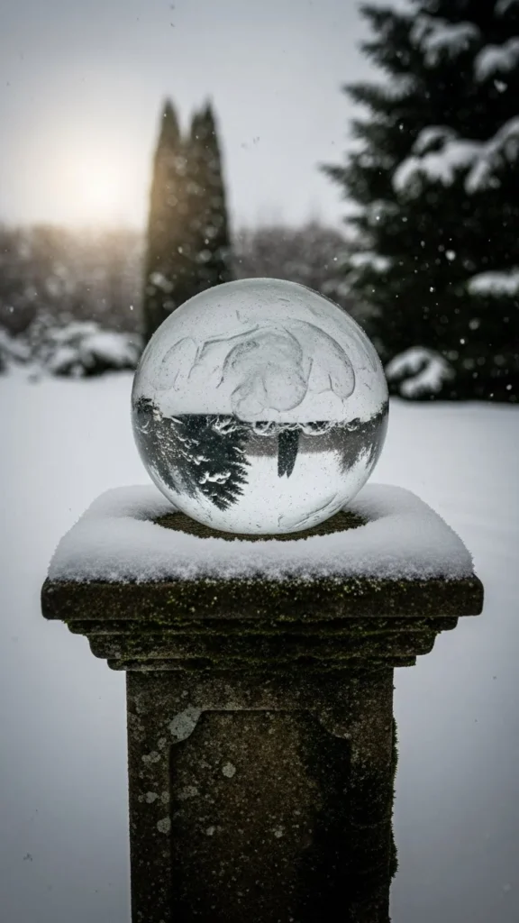 Glass Orb on Pedestal