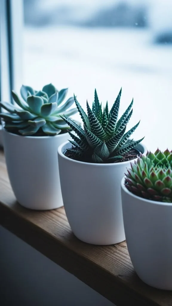 White Winter Pot Trio
