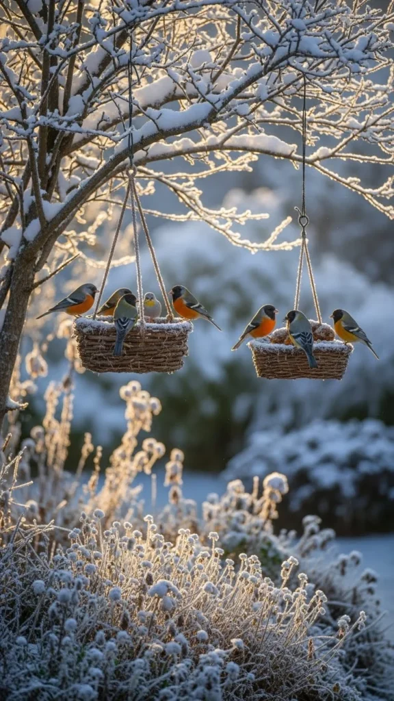 How to Attract Birds to a Winter Garden
