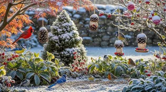 How to Attract Birds to a Winter Garden Naturally