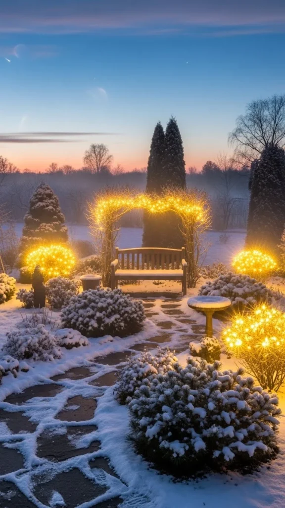 How to Decorate a Winter Garden