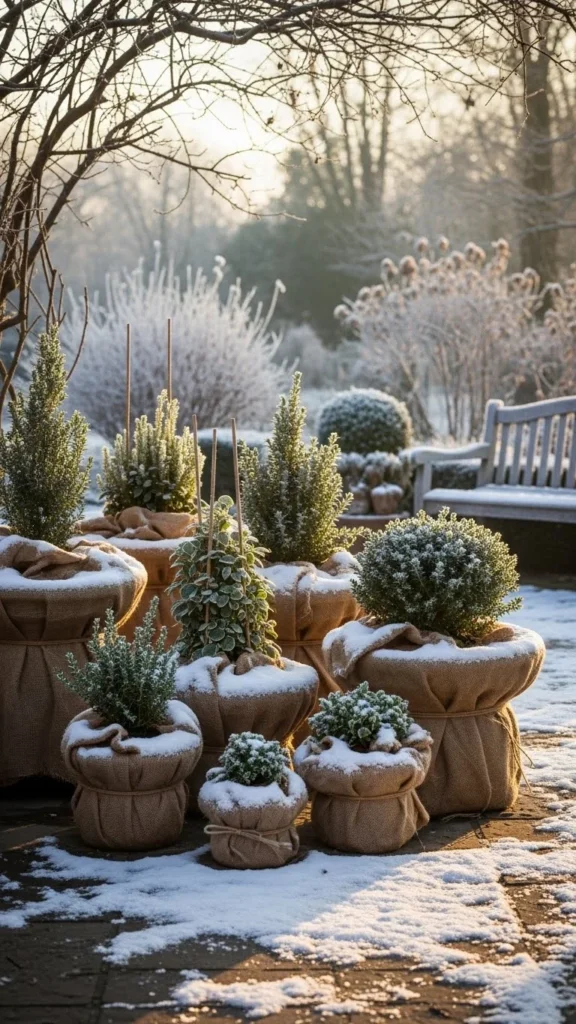 How to Protect Potted Plants in Winter