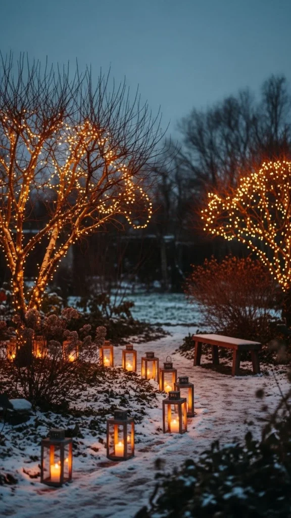 How to Use Winter Garden Lighting