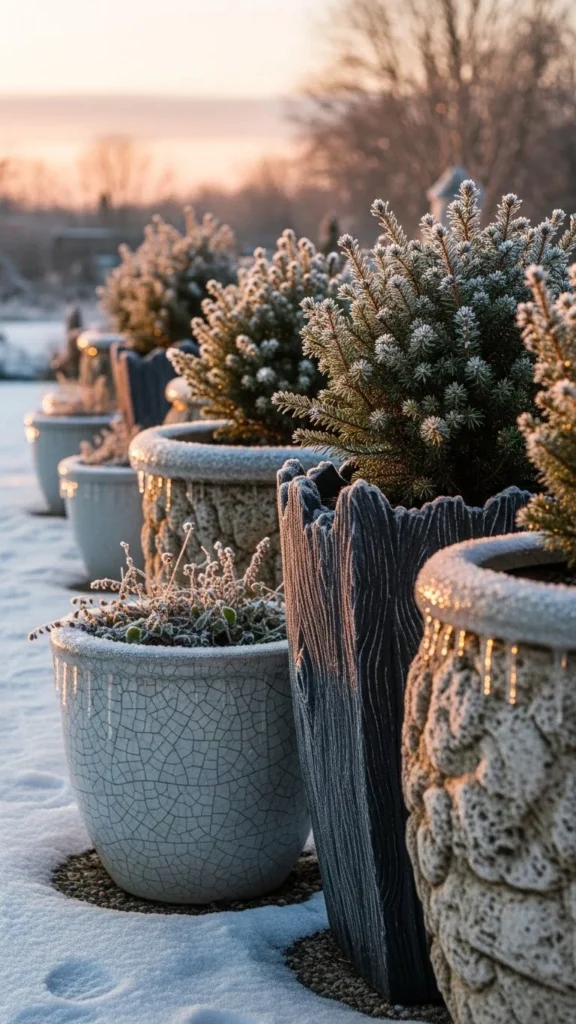 Ice-Friendly Planters