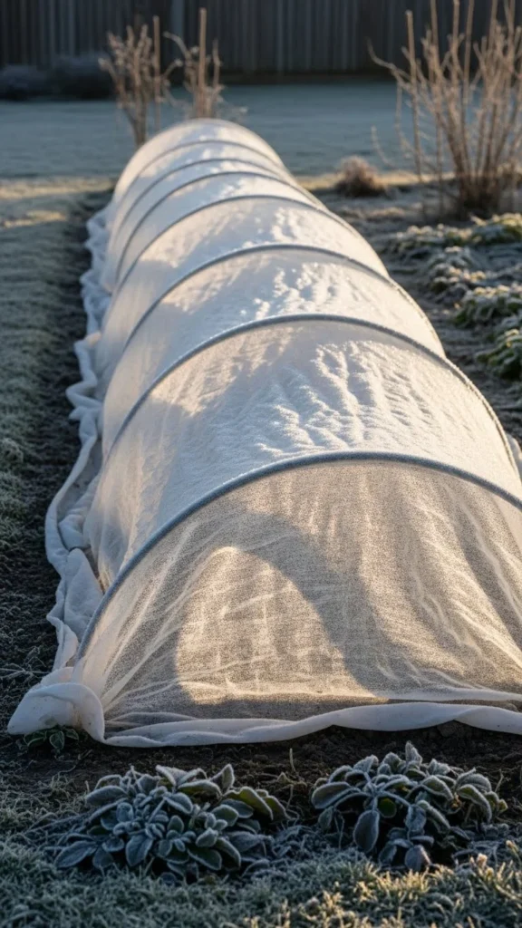 Install Frost Cloth or Garden Fabric Covers
