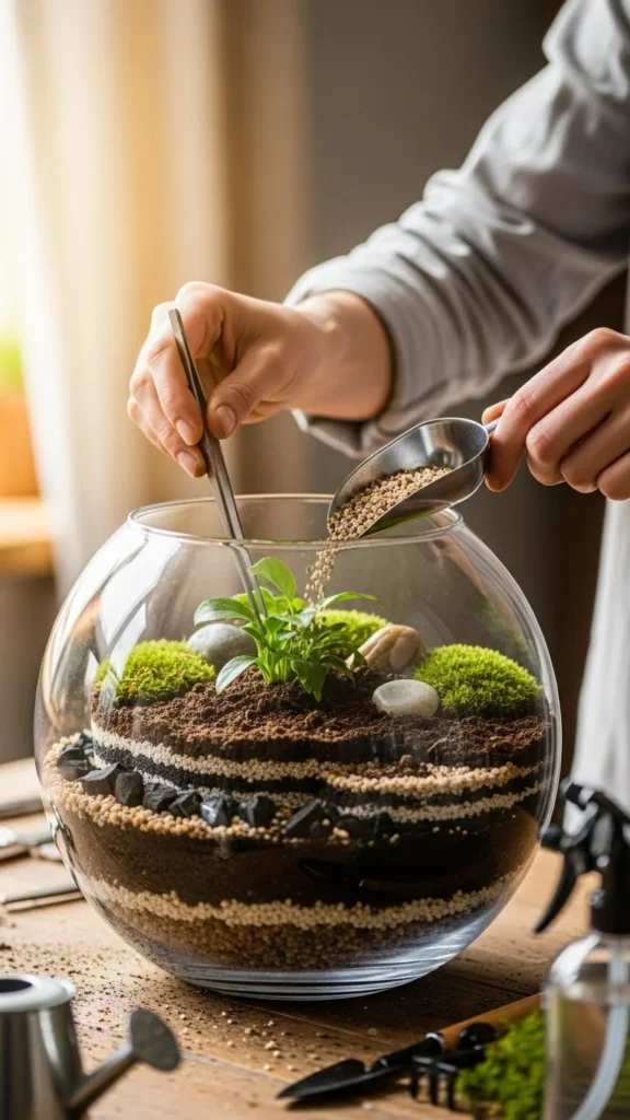 Layer Your Terrarium Step by Step
