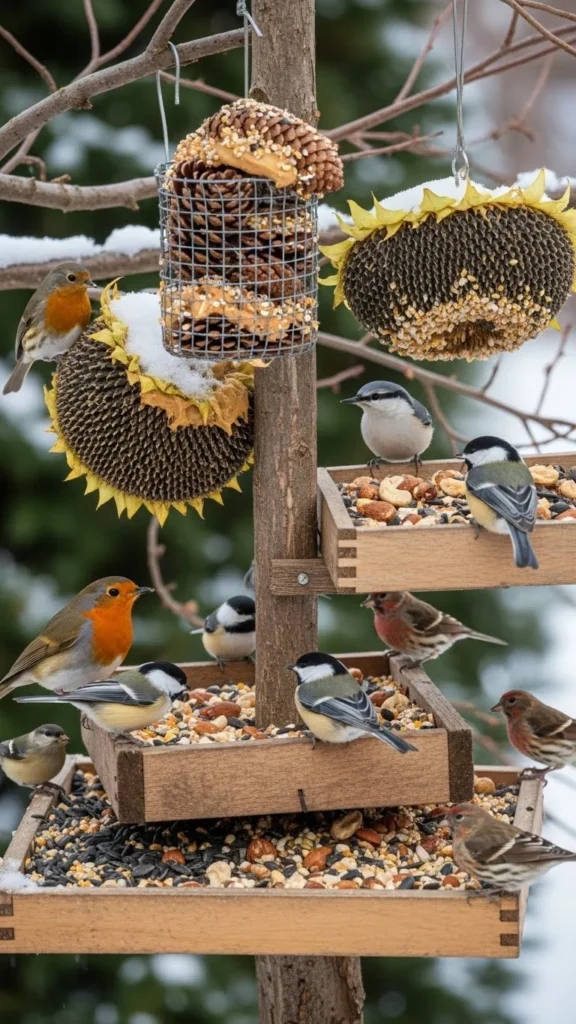 Offer a Variety of Food Sources to Attract Different Birds