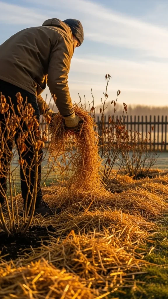 Use Mulch to Keep Roots Warm