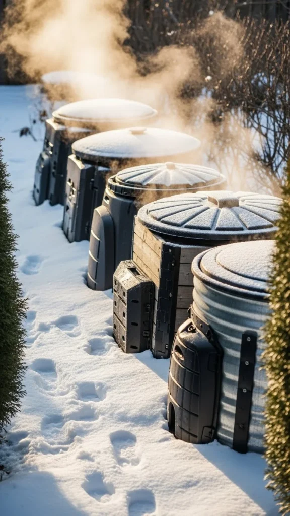 Winter Composting Bins