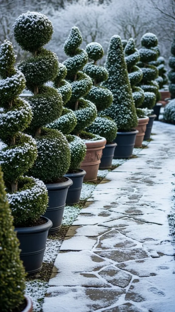 Winter-Friendly Topiaries