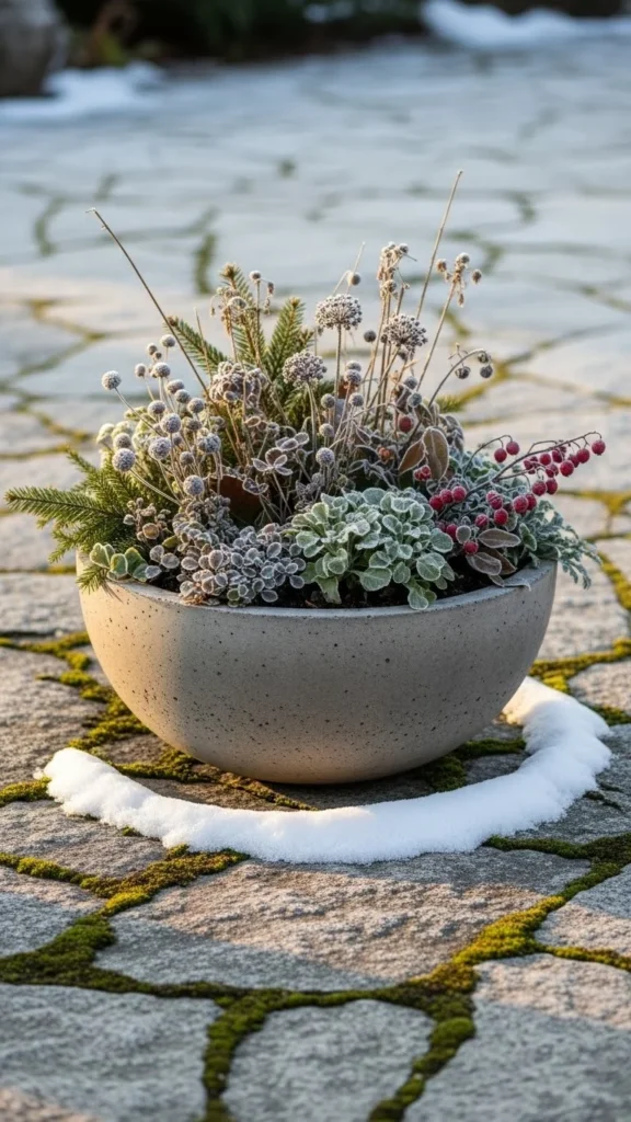 Concrete Bowl Planters