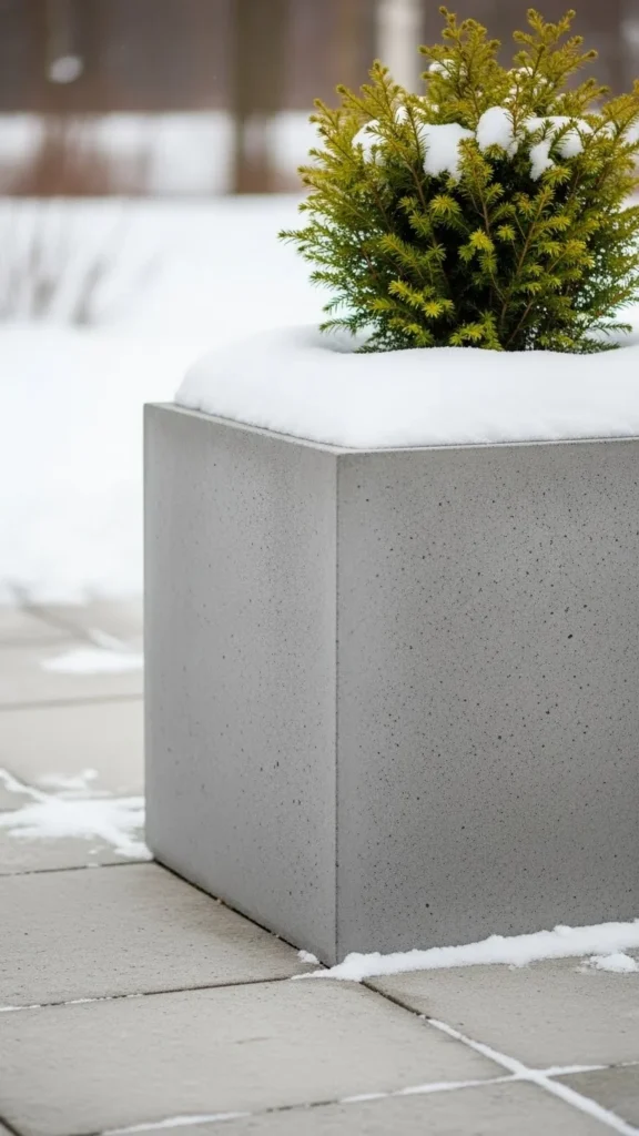  Square Concrete Block Planters
