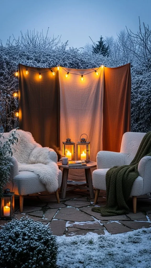 Corner Armchairs with Wind Screens