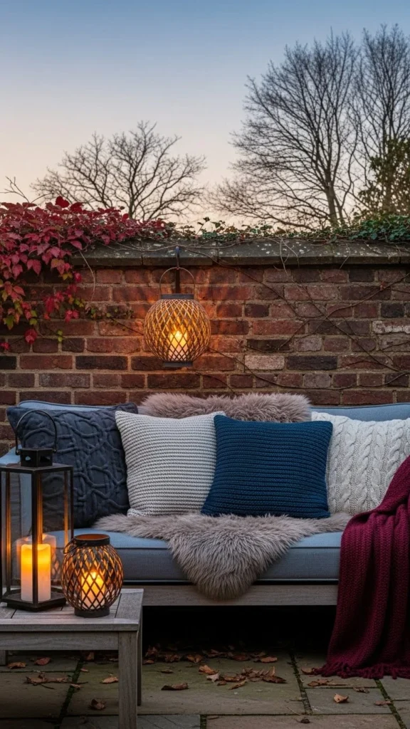  Garden Sofa Against a Brick Wall