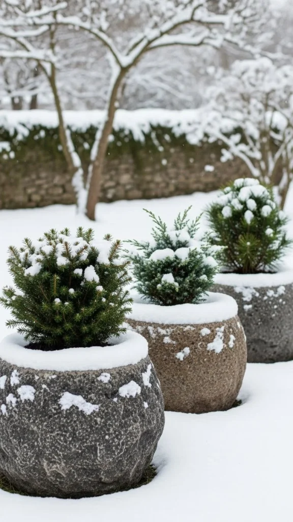Heavy Resin Stone-Look Pots