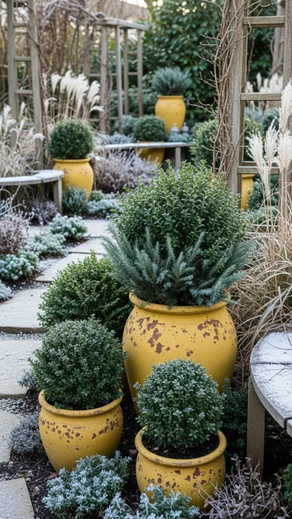 Muted Mustard and Evergreen